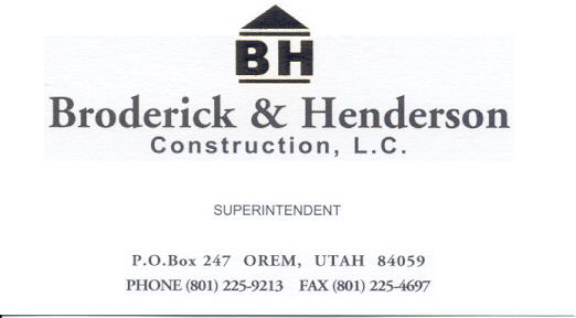 Broderick & Henderson Bus Card